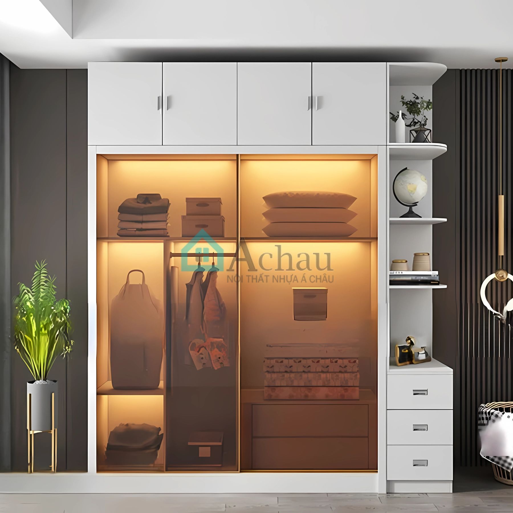 Tủ áo cánh kính 167