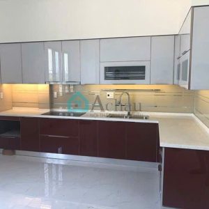 Tủ bếp cánh kính 456
