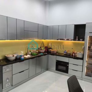 Tủ bếp nhựa cánh kính 008